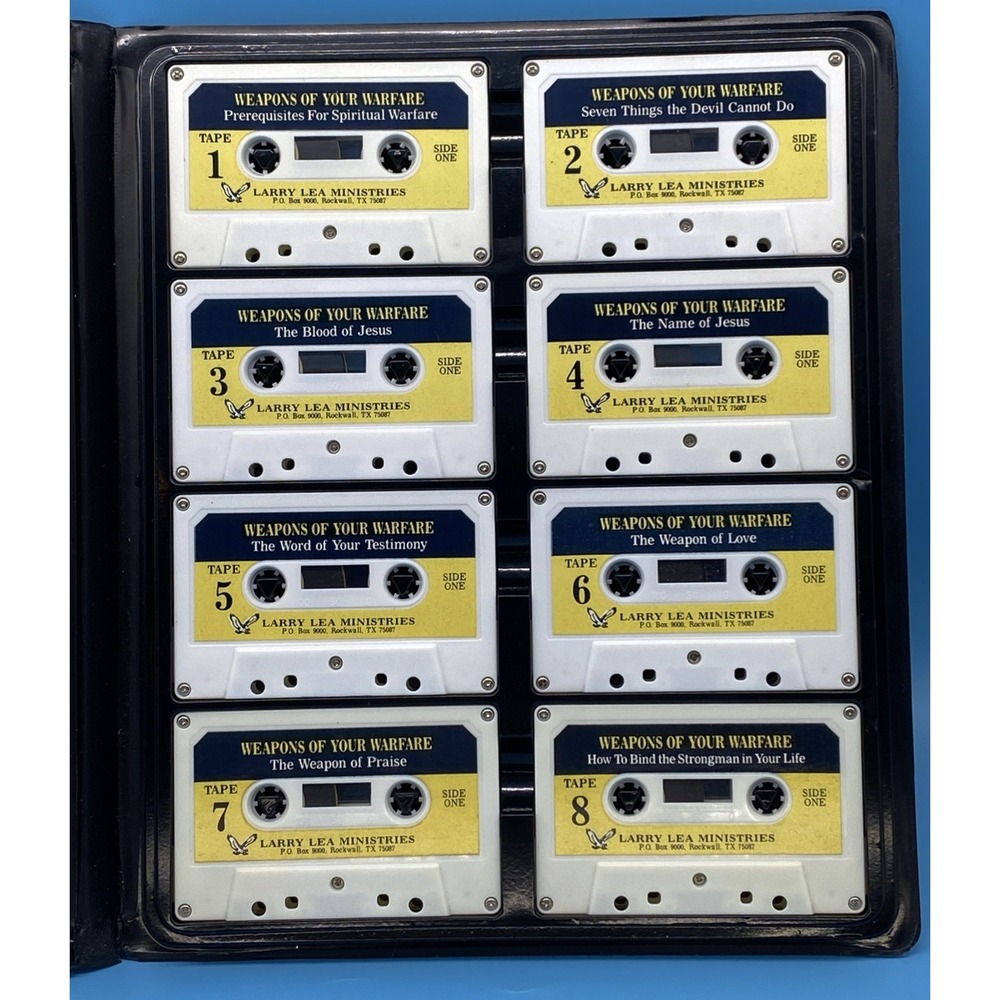 Larry Lea THE WEAPONS OF YOUR WARFARE Vintage 8-Cassette Audio Box Set Complete - Picture 4 of 4